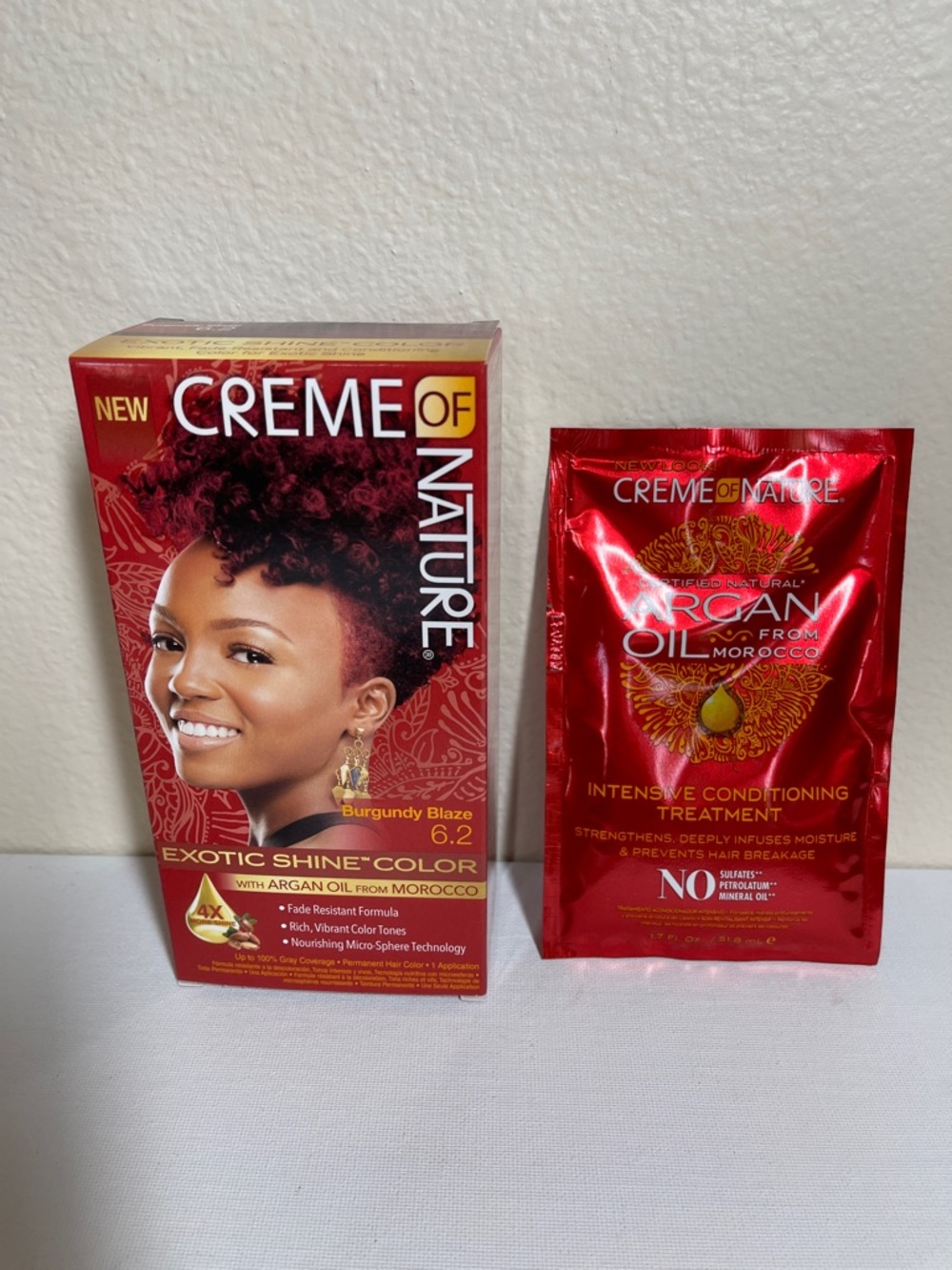 Creme of Nature Argan Exotic Shine Color Hair Dye - Burgundy Blaze 6.2